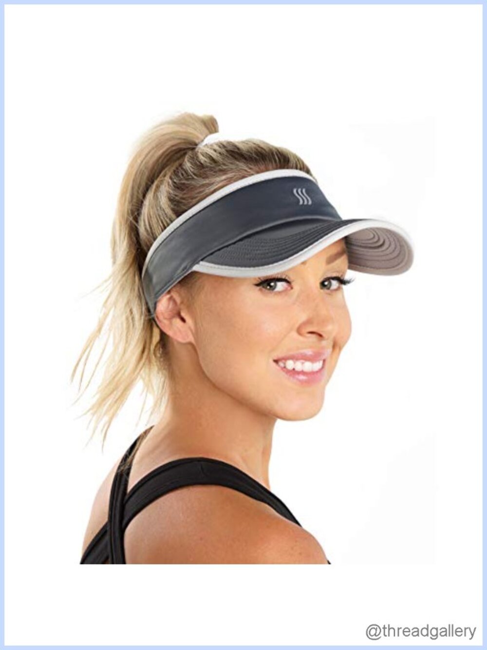 Sweat-Wicking Sport Visor for Women, Lightweight Adjustable Fit